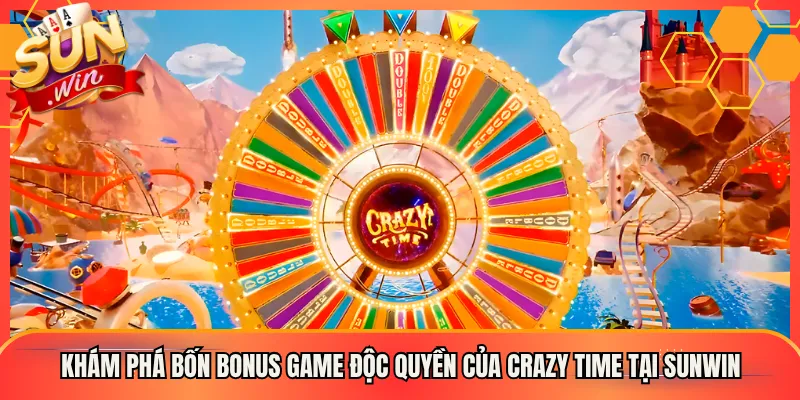 Khám Phá Bốn Bonus Game Độc Quyền Của Crazy Time Tại Sunwin